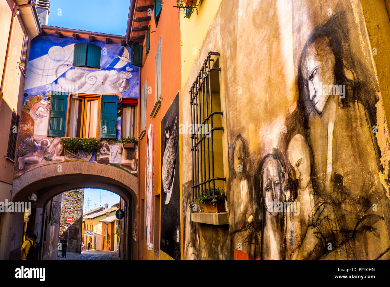 Dozza the painted city - Bologna - Emilia Romagna - Italy Stock Photo