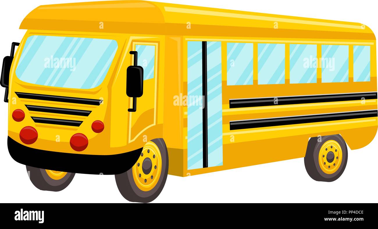 School Bus Template Vector Isolated Design Stock Vector