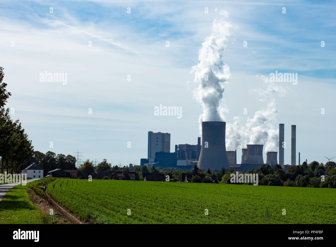 RWE Coal Power Station, RWE Kohlekraftwerk Stock Photo