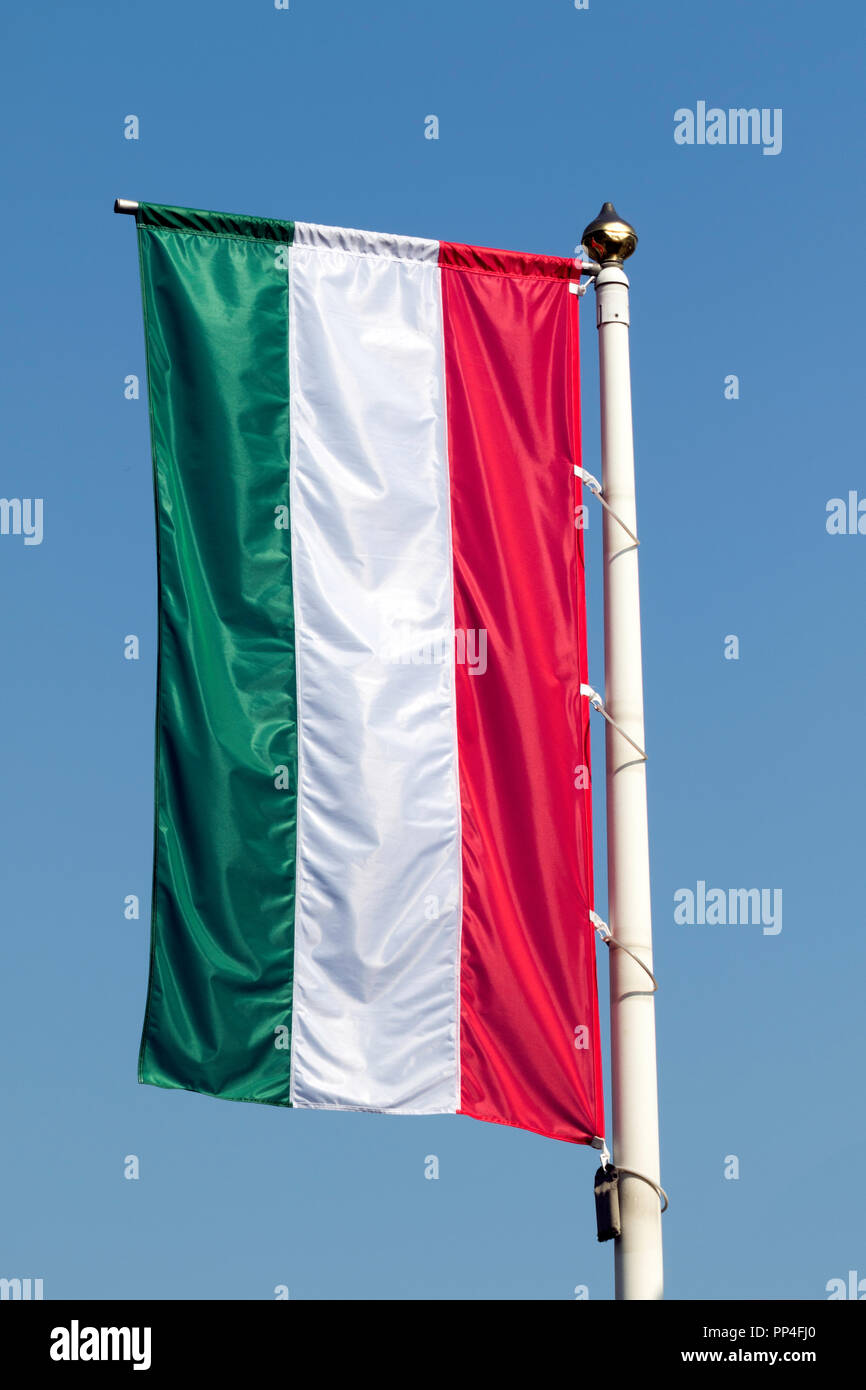 Hungarian national flag Stock Photo