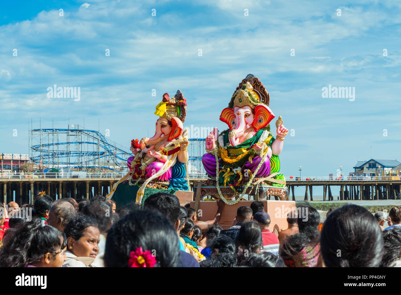 The Ganesha Visarjan festival marking the end of 10 days of prayer and