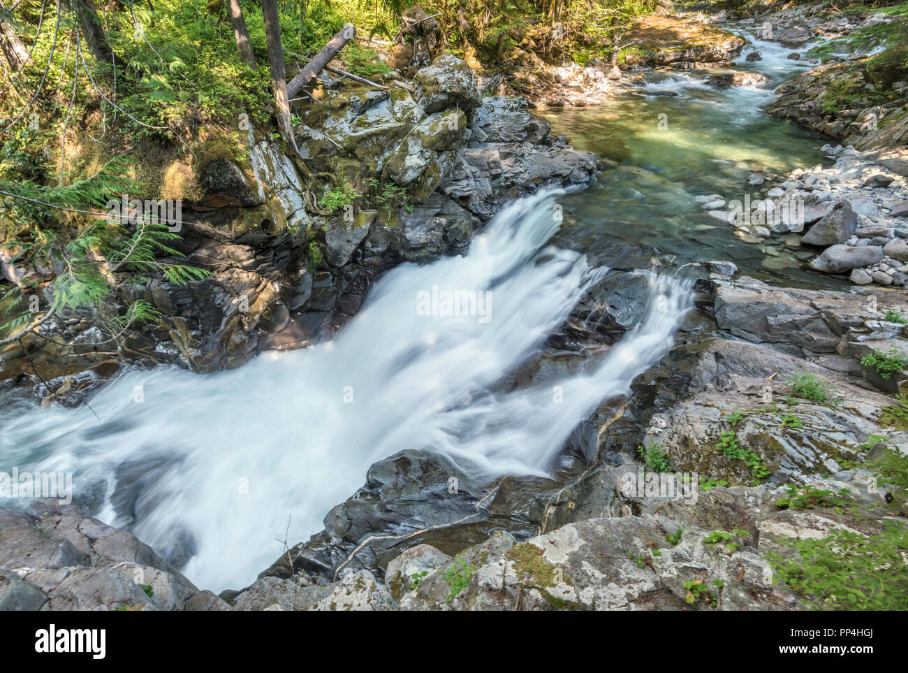 Rapids at Tye River, Deception Falls area, Mount Baker Snoqualmie