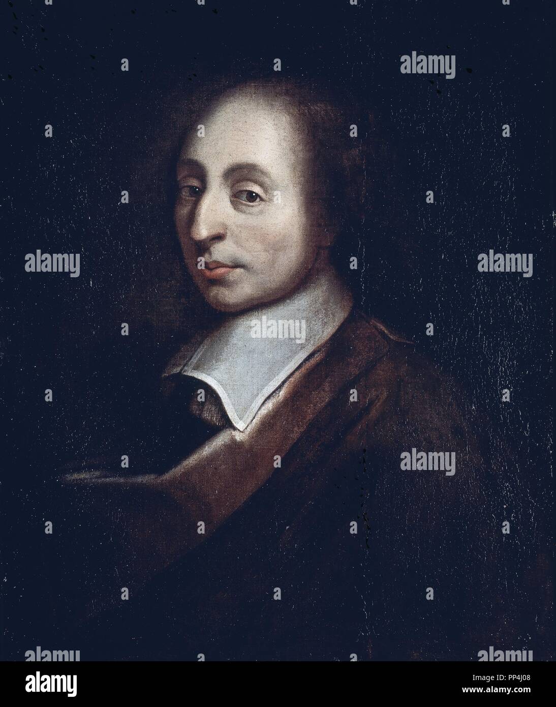 BLAISE PASCAL - 1623-1662 - PHILOSOPHER, MATHEMATICAL AND PHYSICIST. (ANONYMOUS, FRENCH 17th CENTURY). Author: ANONIMO FRANCES. Location: MUSEO PALACIO. Versailles. France. Stock Photo