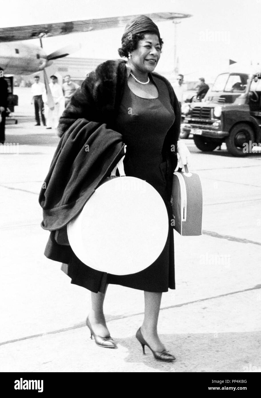 La cantante Ella Fitzgerald. Stock Photo
