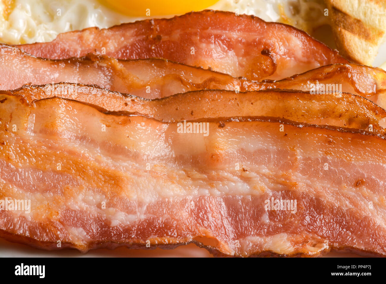 Bacon and eggs for breakfast Stock Photo Alamy