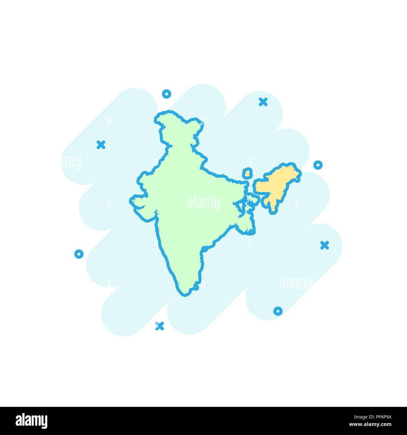 Cartoon colored India map icon in comic style. India sign illustration pictogram. Country geography splash business concept Stock Vector Image & Art - Alamy Cartoon colored India map icon in comic style. India sign illustration pictogram. Country geography splash business concept Stock Vector Image & Art - Alamy