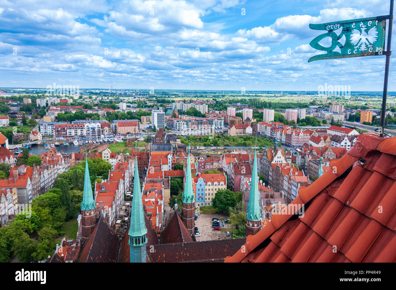 Aerial view of Gdansk in Poland Stock Photo - Alamy