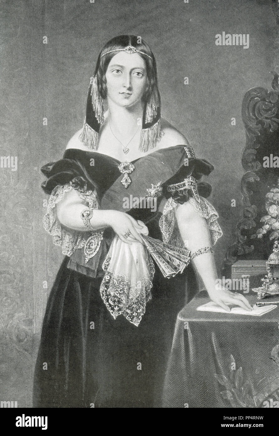 Queen Victoria in 1840 Stock Photo