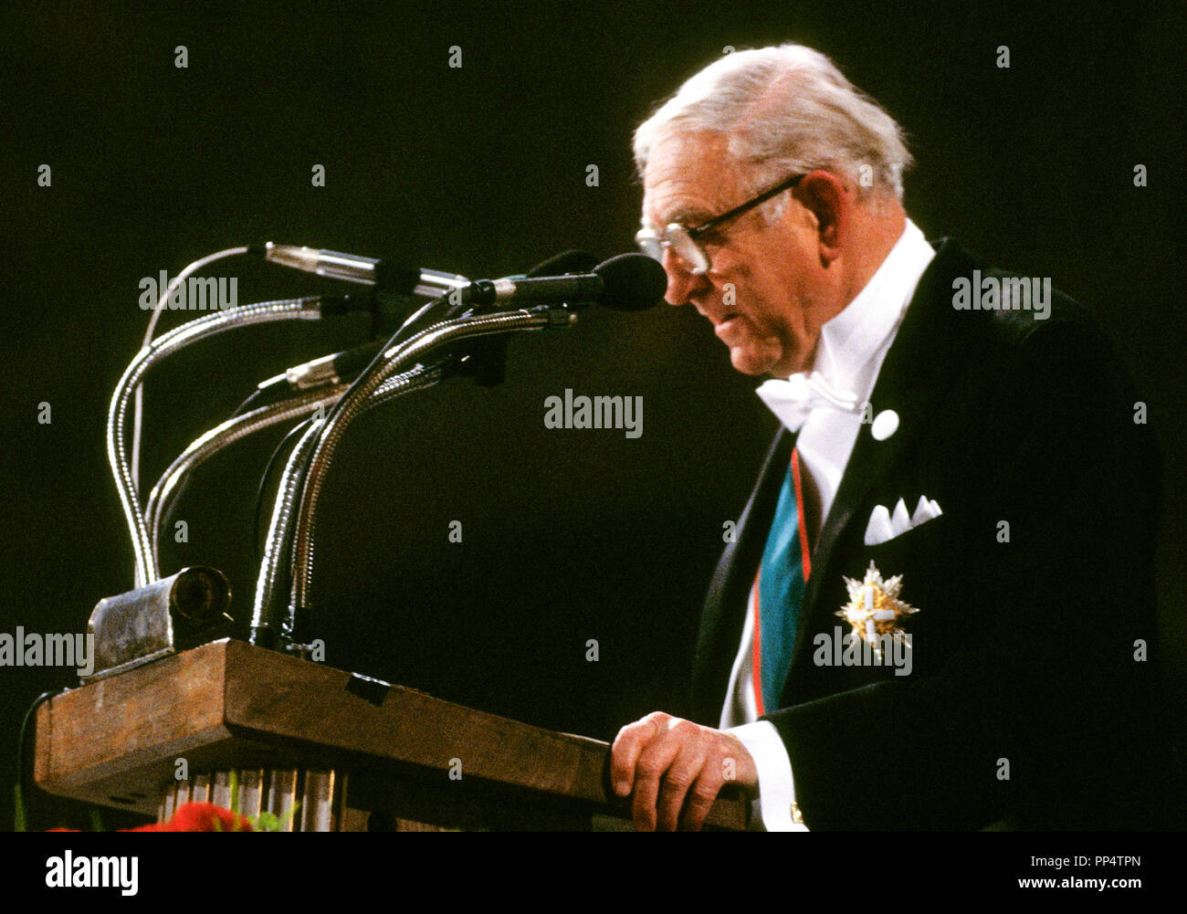 FRANCO MODIGLIANI Italian-American economist recipient of Nobel Prize in economics 1985 Stock Photo