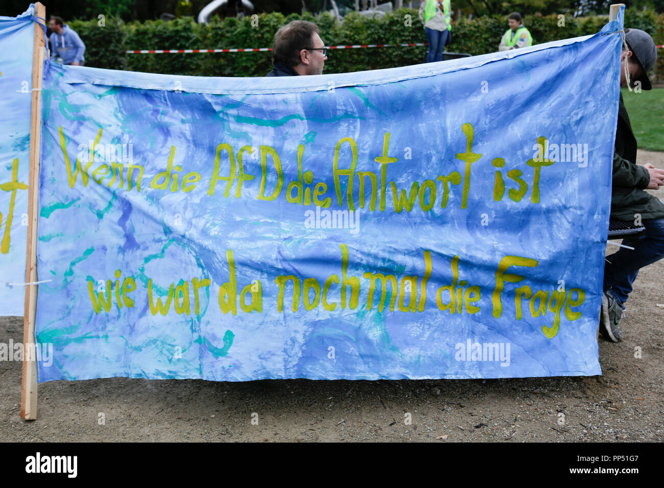 Burstadt Germany 23rd September 2018 A Banner Stands At The