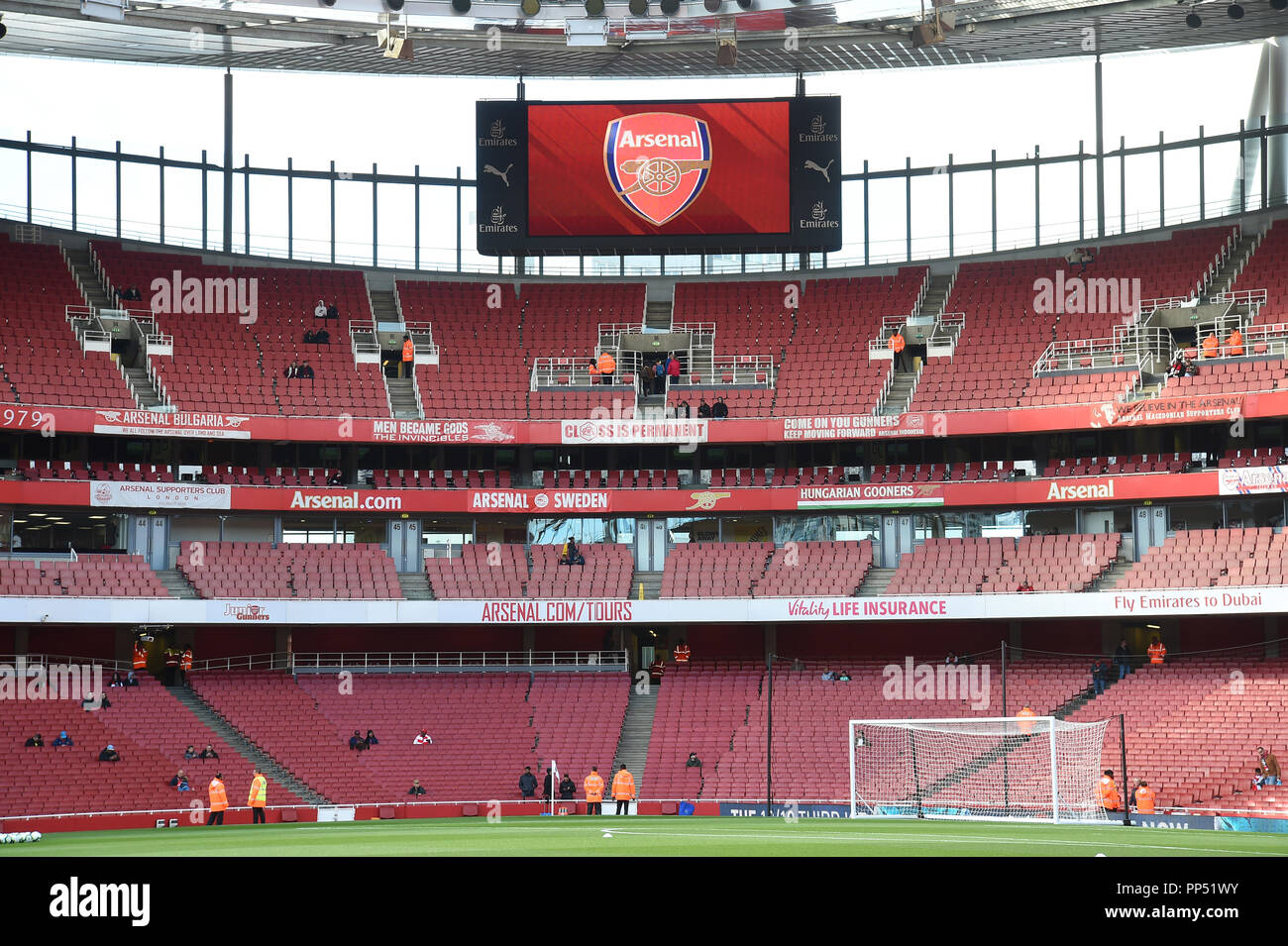 London, UK. 23rd Sept 2018. General view of Premier League match between Arsenal and Everton at Emirates Stadium on September 23rd 2018 in London, England. (Photo by Zed Jameson/phcimages.com) Credit: PHC Images/Alamy Live News Stock Photo
