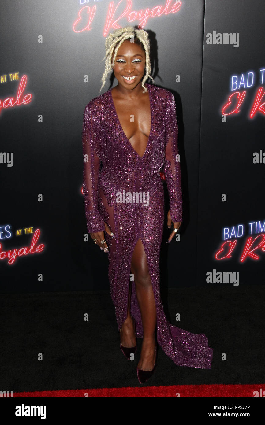 California, USA. 22nd Sept 2018. Cynthia Erivo at the world premiere of 20th Century Fox 'Bad Times At The El Royale'. Held at the TCL Chinese Theater in Hollywood, CA on Saturday, September 22, 2018. Photo by: Richard Chavez / PictureLux Credit: PictureLux / The Hollywood Archive/Alamy Live News Stock Photo