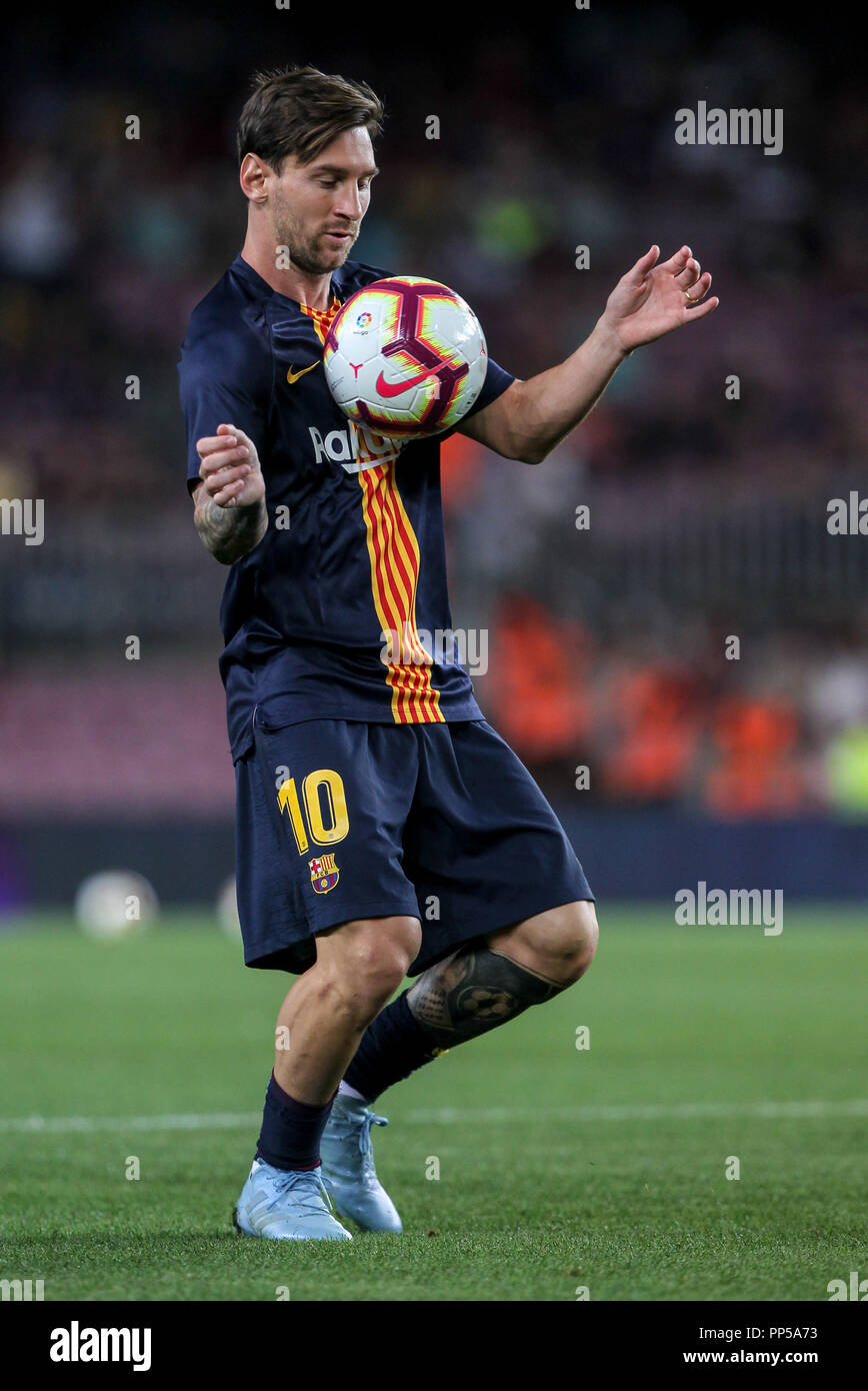 Camp Nou Barcelona Spain 23rd Sep 18 La Liga Football Barcelona Versus Girona Leo Messi Of
