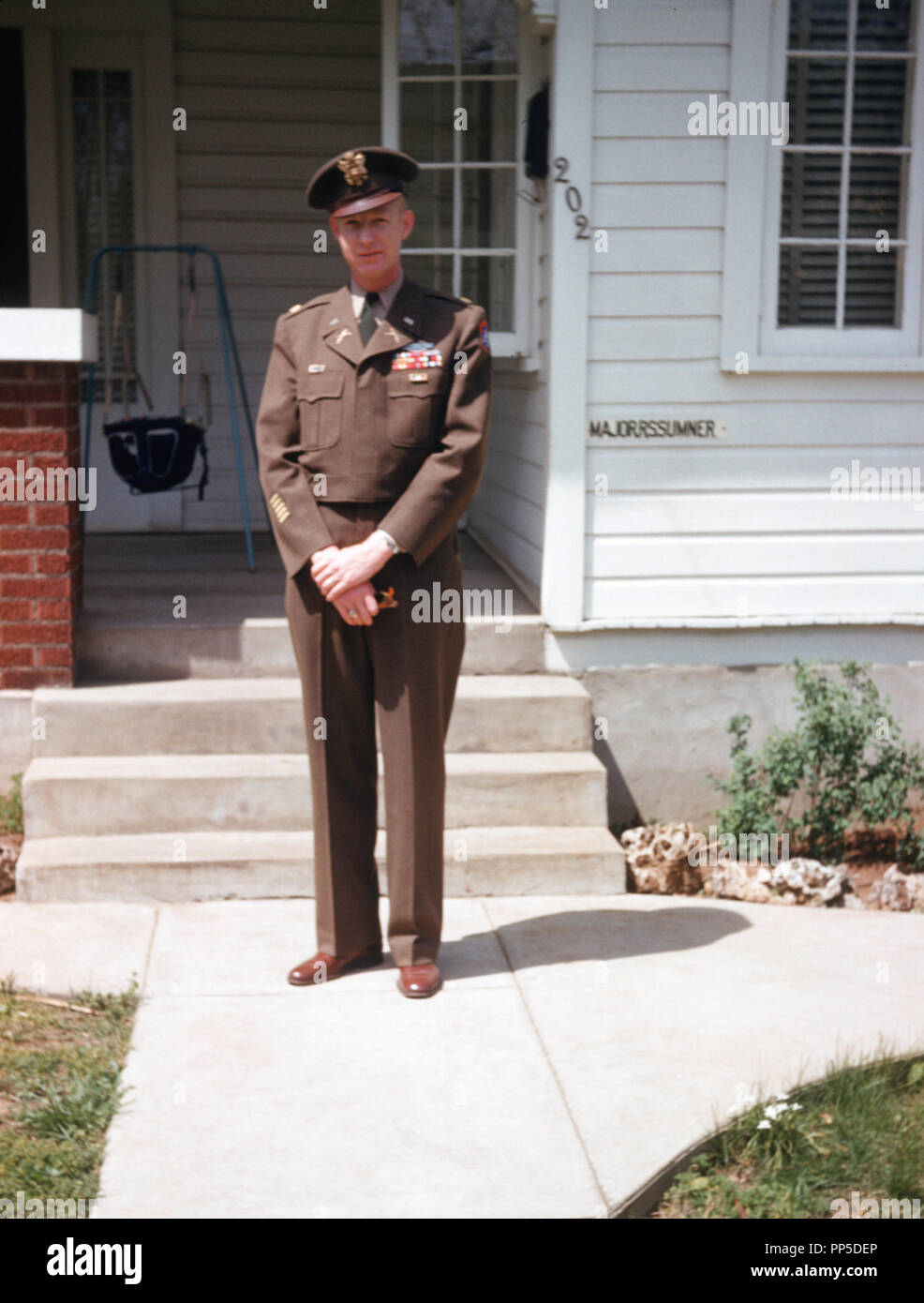 1950's Field Grade Army Officer in Uniform, USA Stock Photo - Alamy