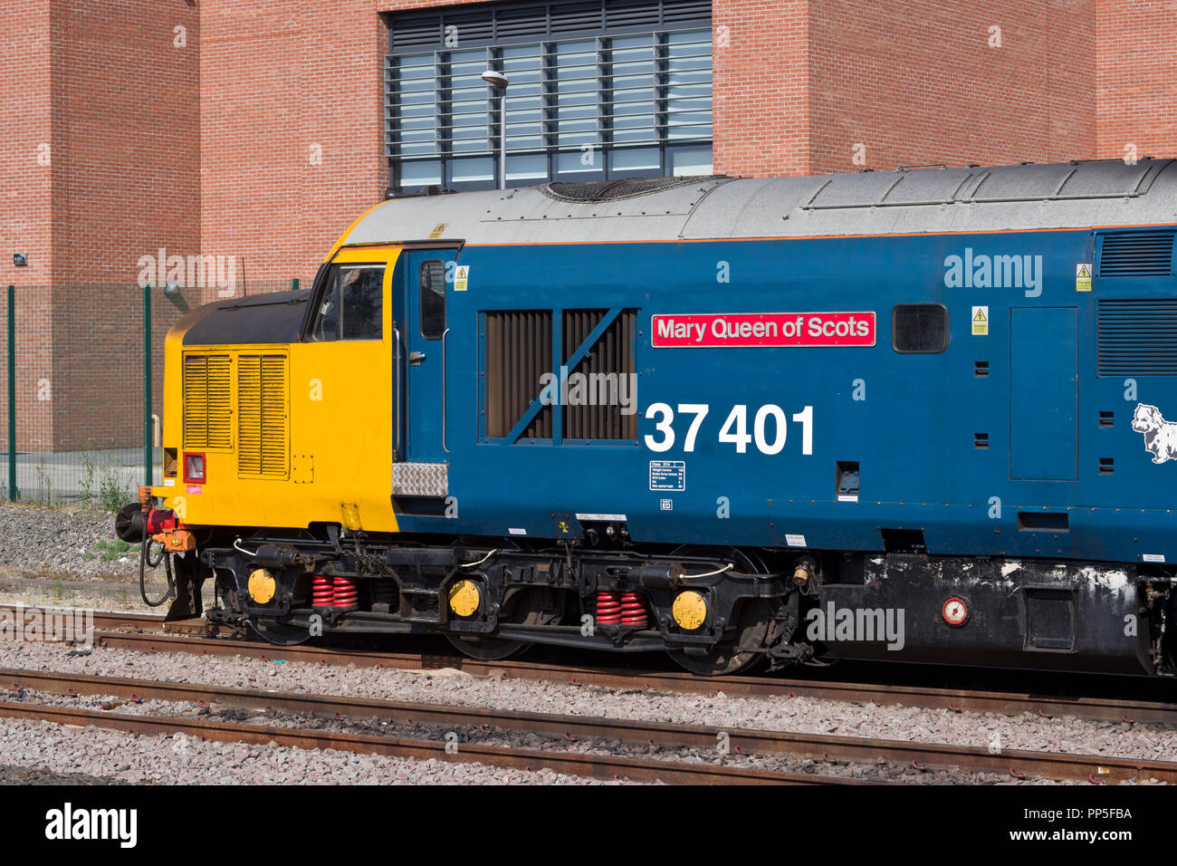 Diesel Electric locomotive 37 401 at York Stock Photo