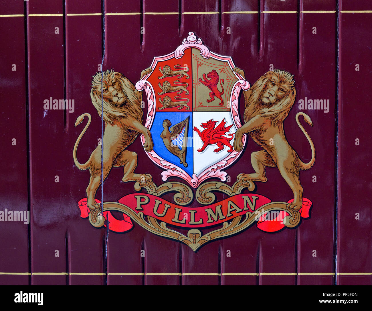 Pullman Railway Coach coat of arms Stock Photo
