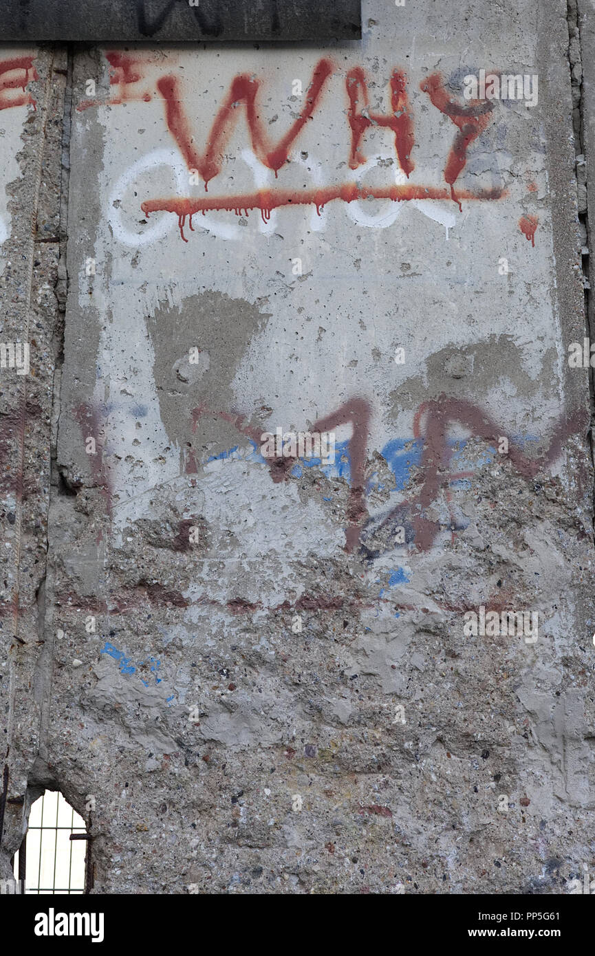 Why written on part of the Death strip Berlin wall Stock Photo