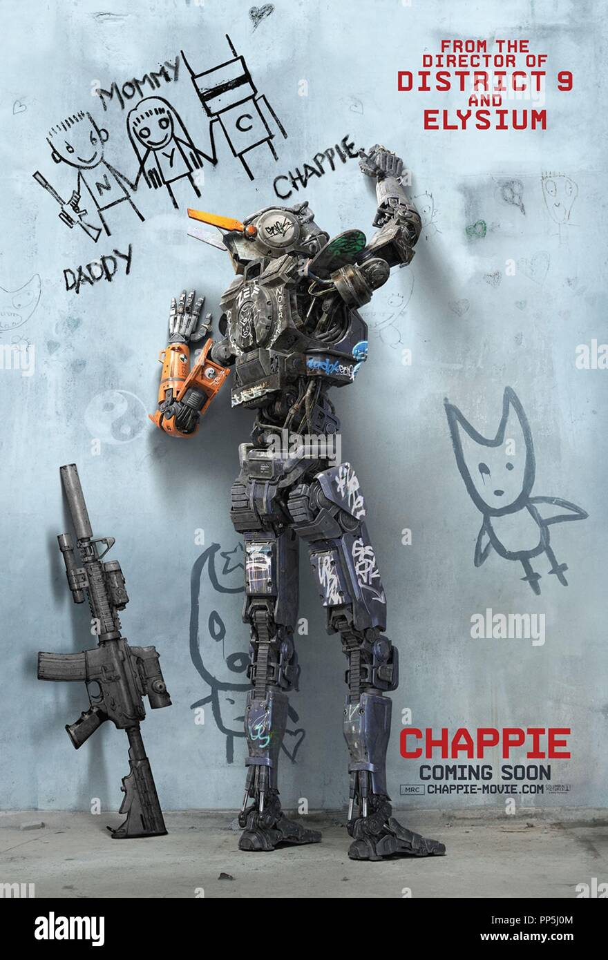 Original film title: CHAPPIE. English title: CHAPPIE. Year: 2015. Director:  NEILL BLOMKAMP. Credit: ALPHA CORE/COLUMBIA PICTURES/LSTAR CAPITAL/MEDIA  RIGHTS CAPI / Album Stock Photo - Alamy