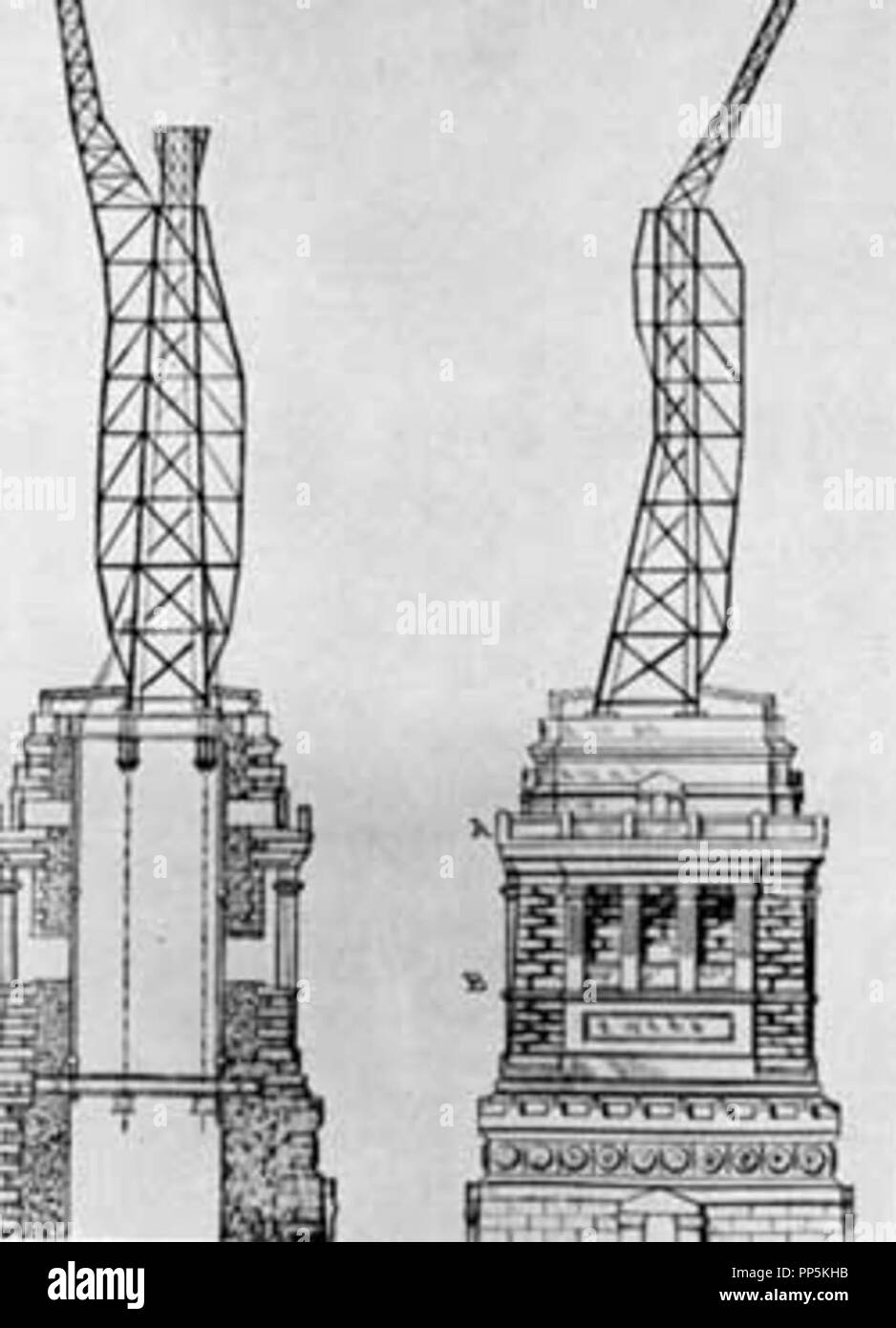 Interior Structural Elements Of The Statue Of Liberty