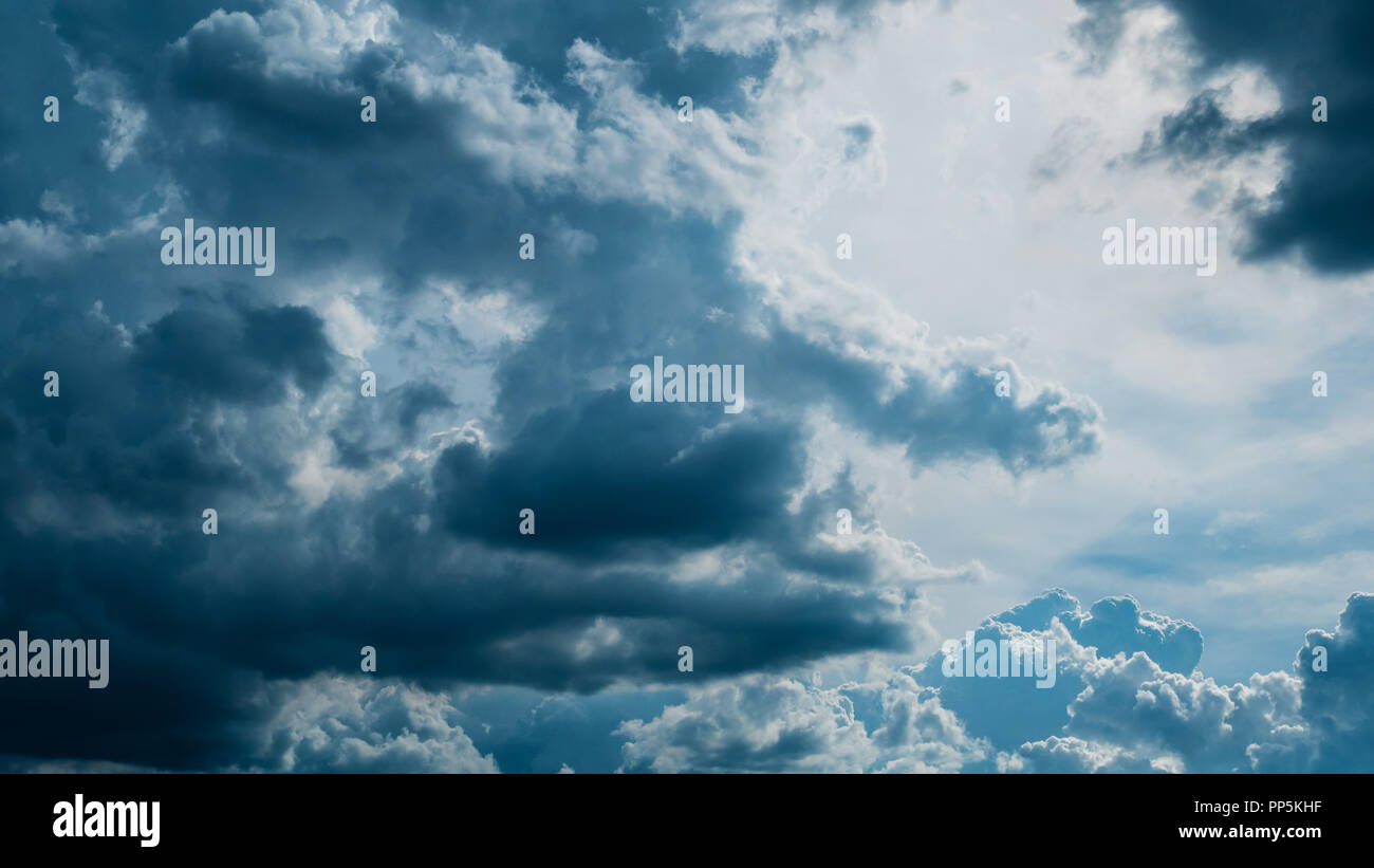 Dark sky before a thunderstorm Stock Photo