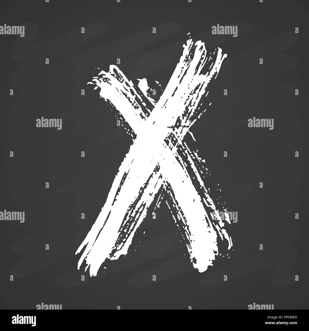 Xmark Pattern Design X Mark grunge textured hand drawn, vector illustration on chalkboard ...