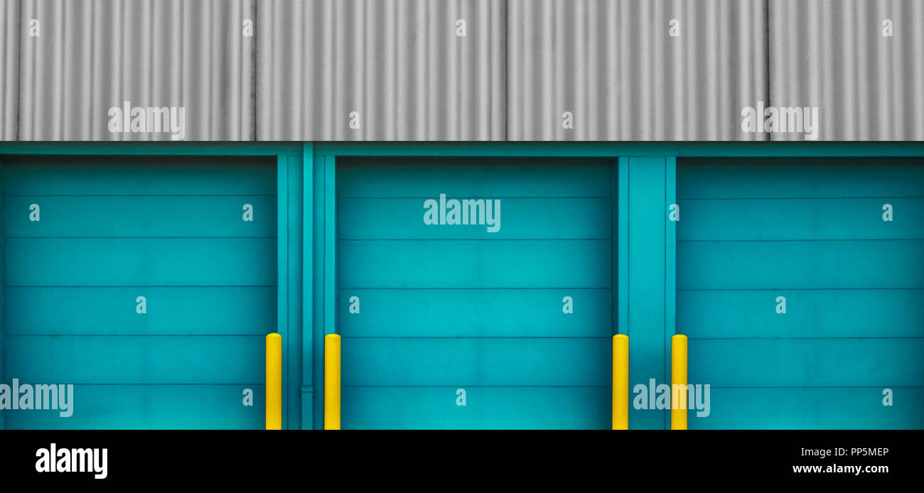 metal garage door background Stock Photo