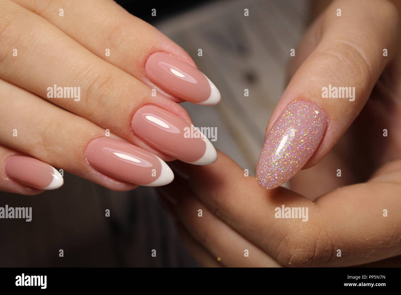 Woman red gel nails hi-res stock photography and images - Page 23 - Alamy