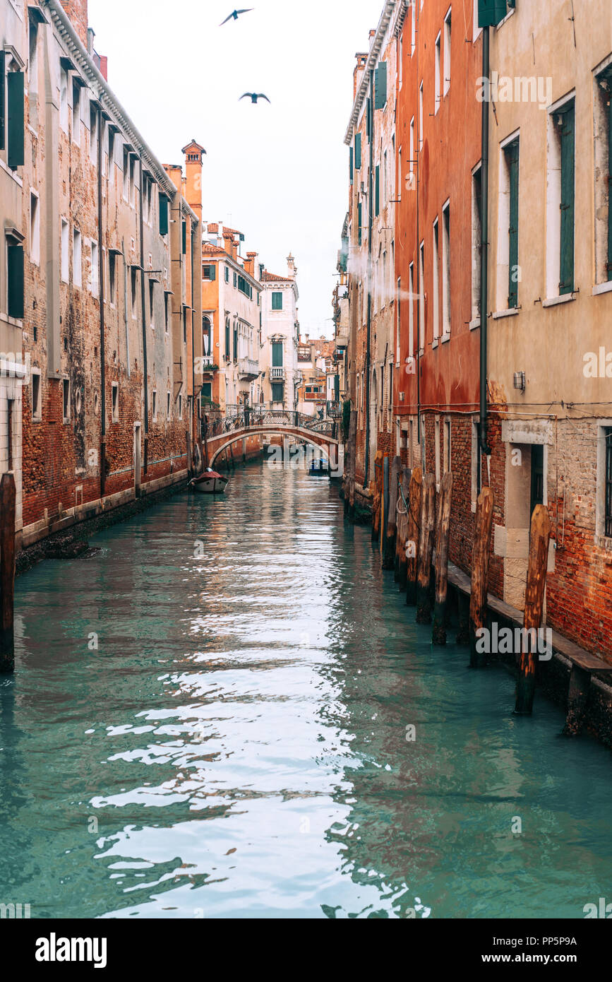 Colourful and relaxing canal in Venice Stock Photo - Alamy
