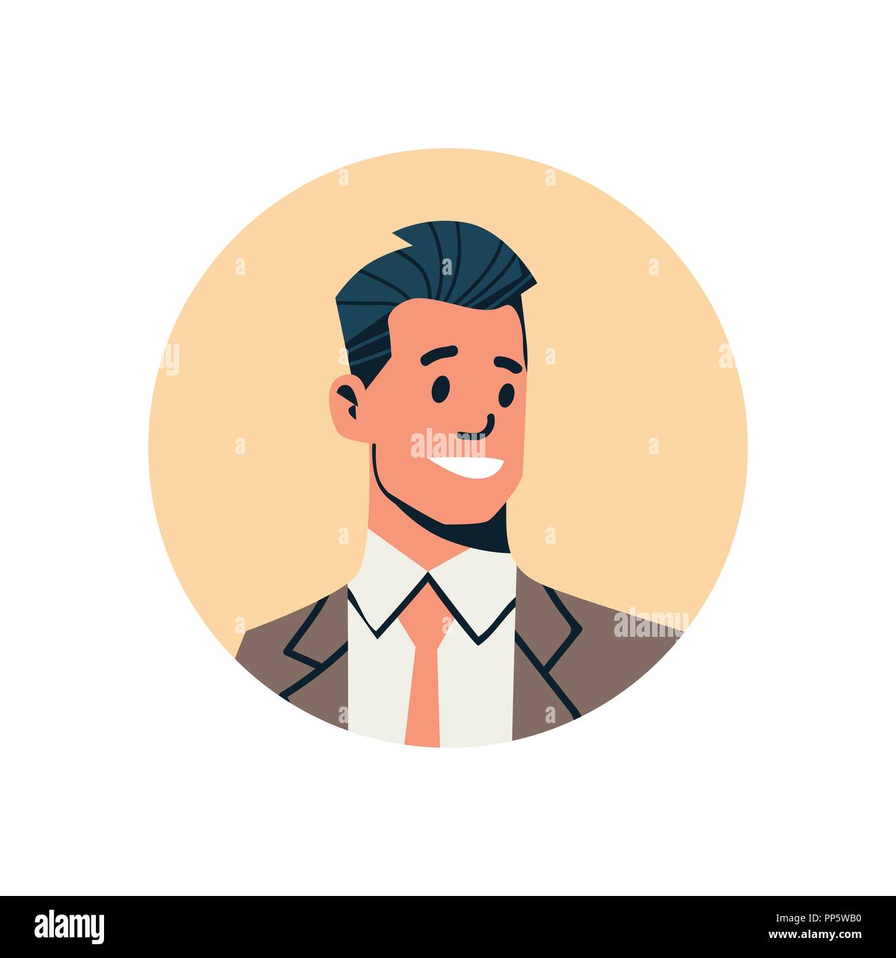brunette businessman avatar man face profile icon concept online support  service male cartoon character portrait isolated flat Stock Vector Image &  Art - Alamy