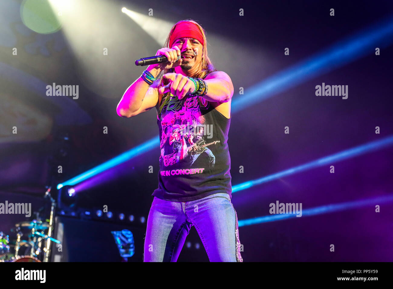 Brett michaels poison performing live hires stock photography and