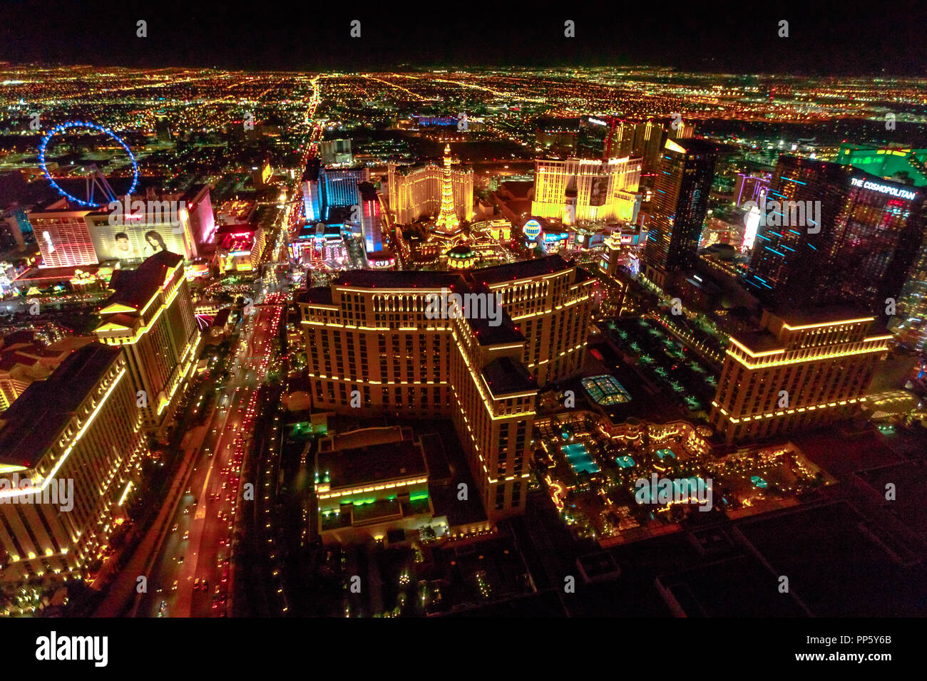 Aerial view of Paris Hotel and Casino the Strip, Las Vegas, Nevada, USA  Stock Photo - Alamy