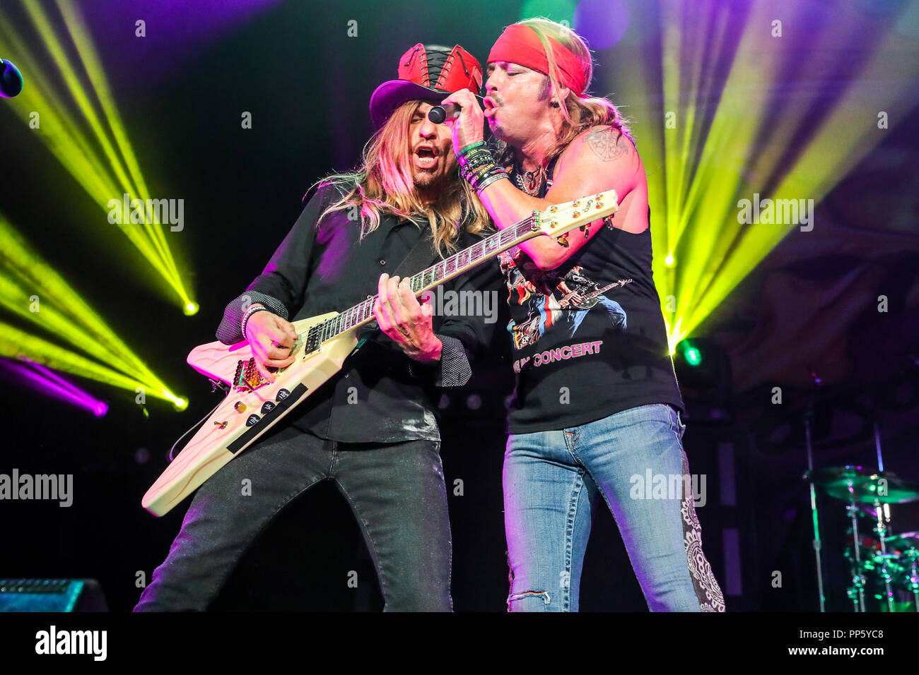 Music Artist POISON performs in Raleigh, North Carolina as part of