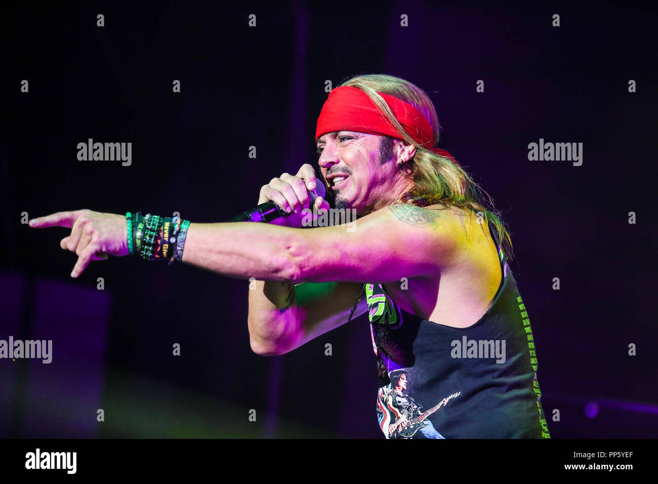 Music Artist POISON performs in Raleigh, North Carolina as part of