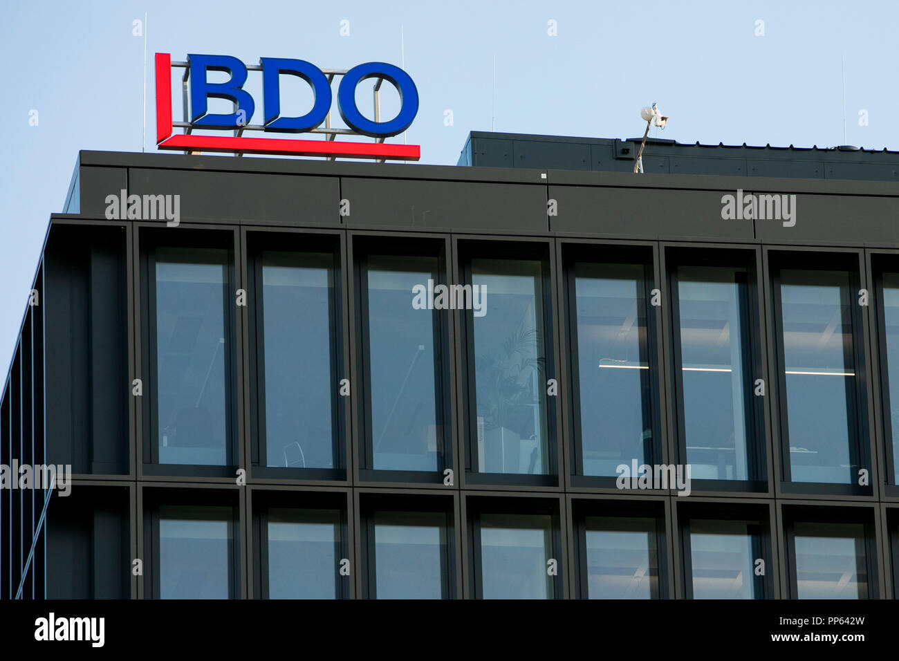 A logo sign outside of a facility occupied by BDO (Binder Dijker Otte