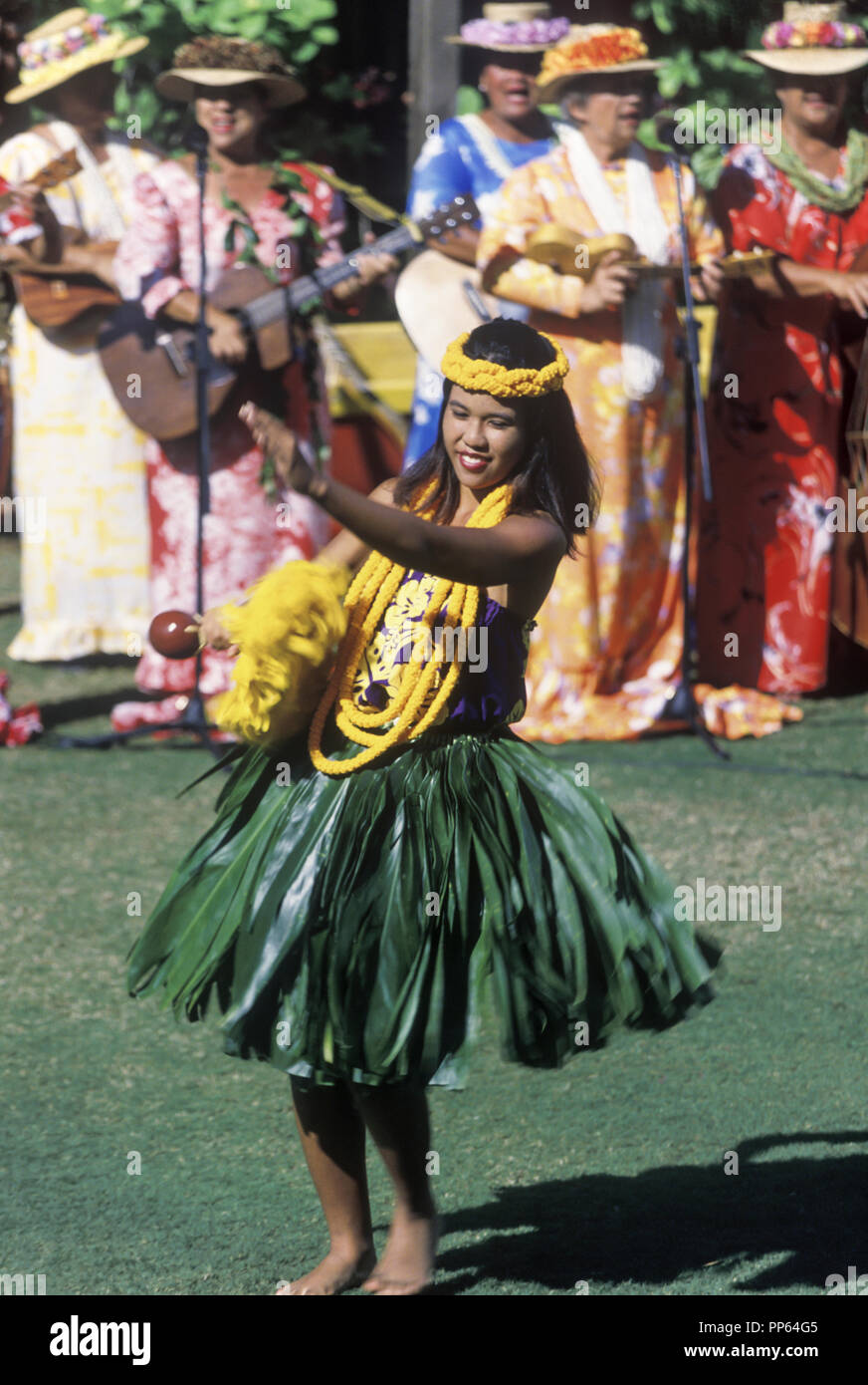 1994 HISTORICAL HULA DANCER KODAK HULA SHOW WAIKIKI SHELL HONOLULU OAHU