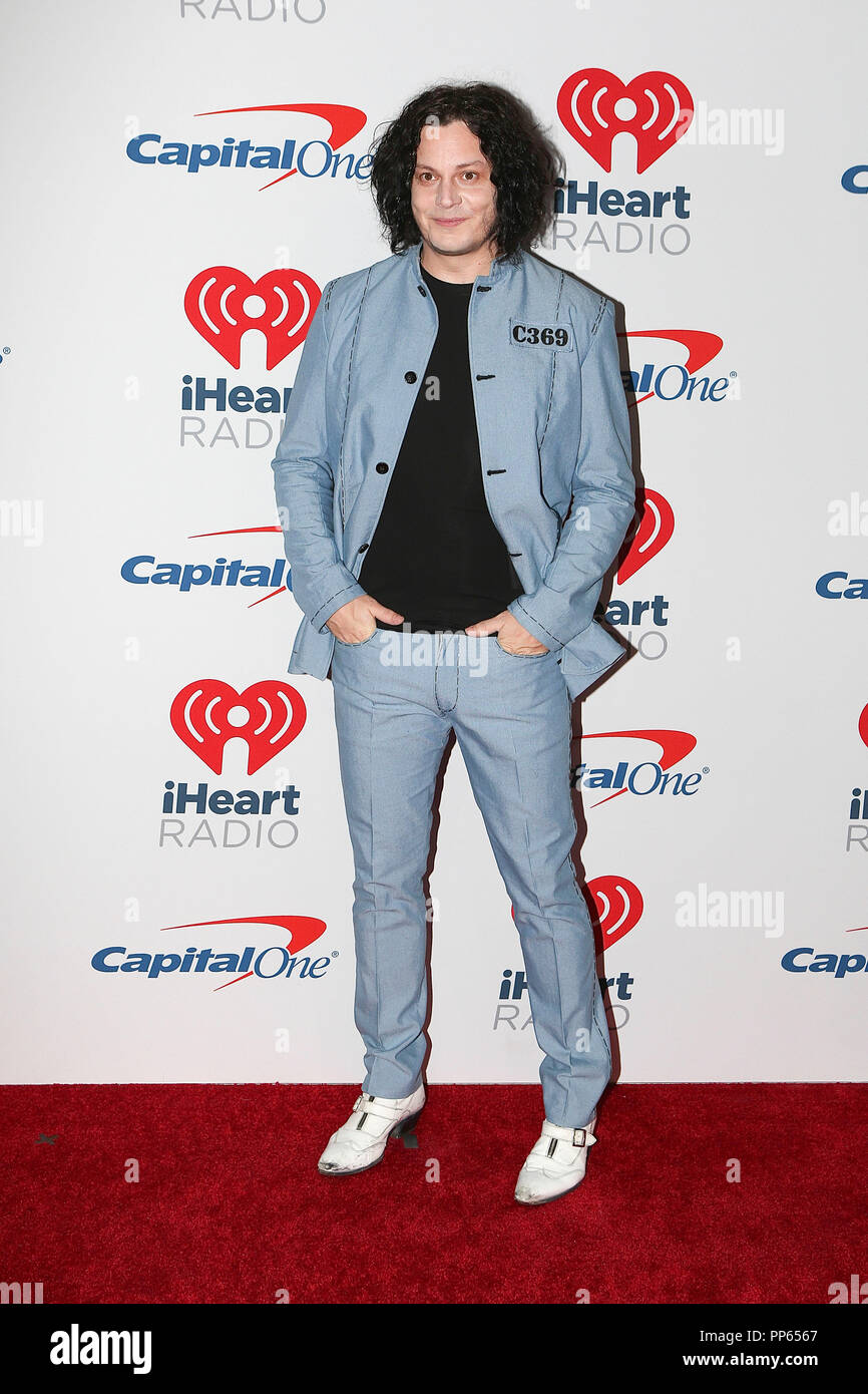 Musician Jack White arrives on the red carpet for the iHeartRadio Music Festival in Las Vegas