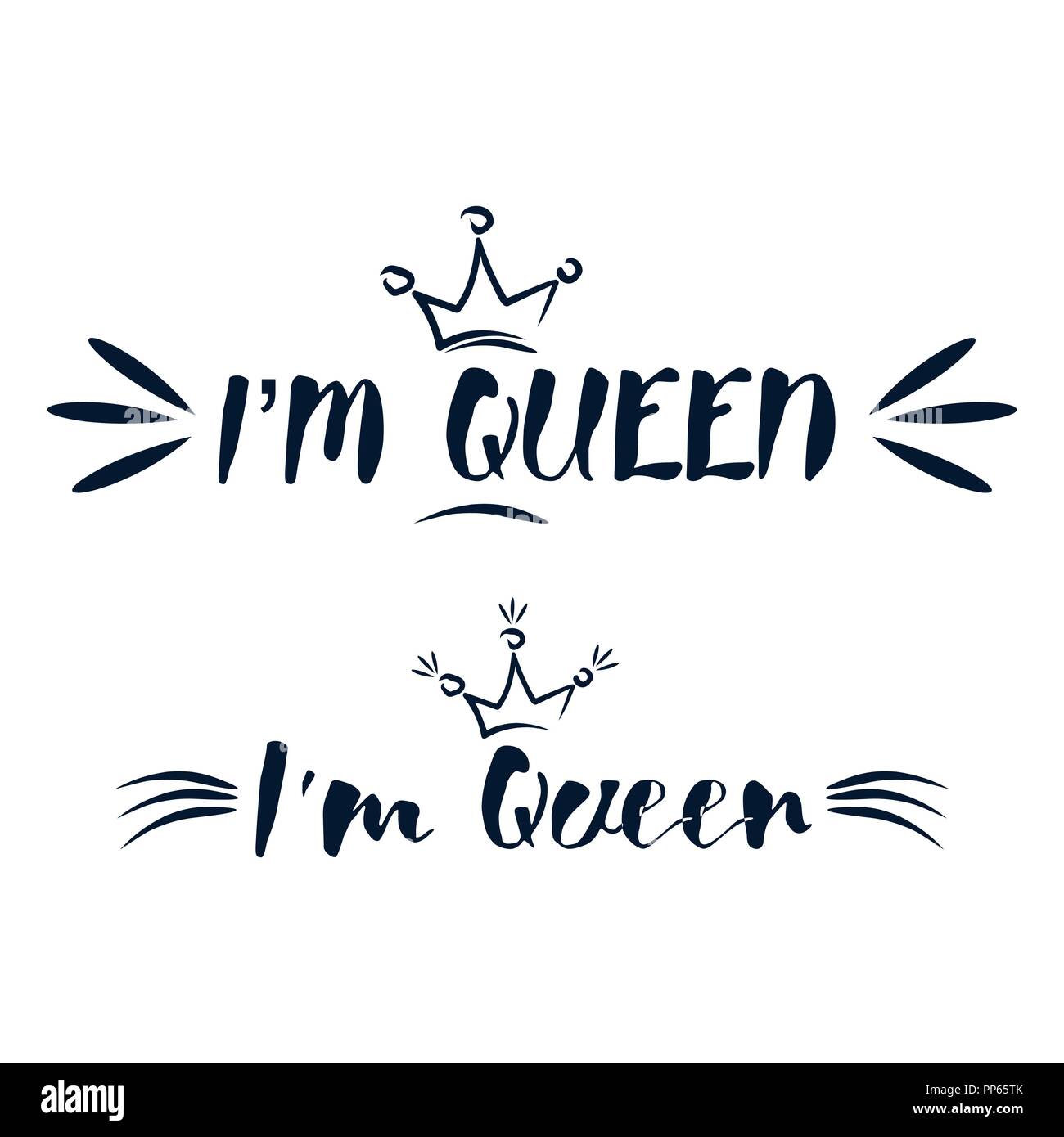 I am queen. Royal crown drawn by hand Stock Vector Image &amp; Art - Alamy