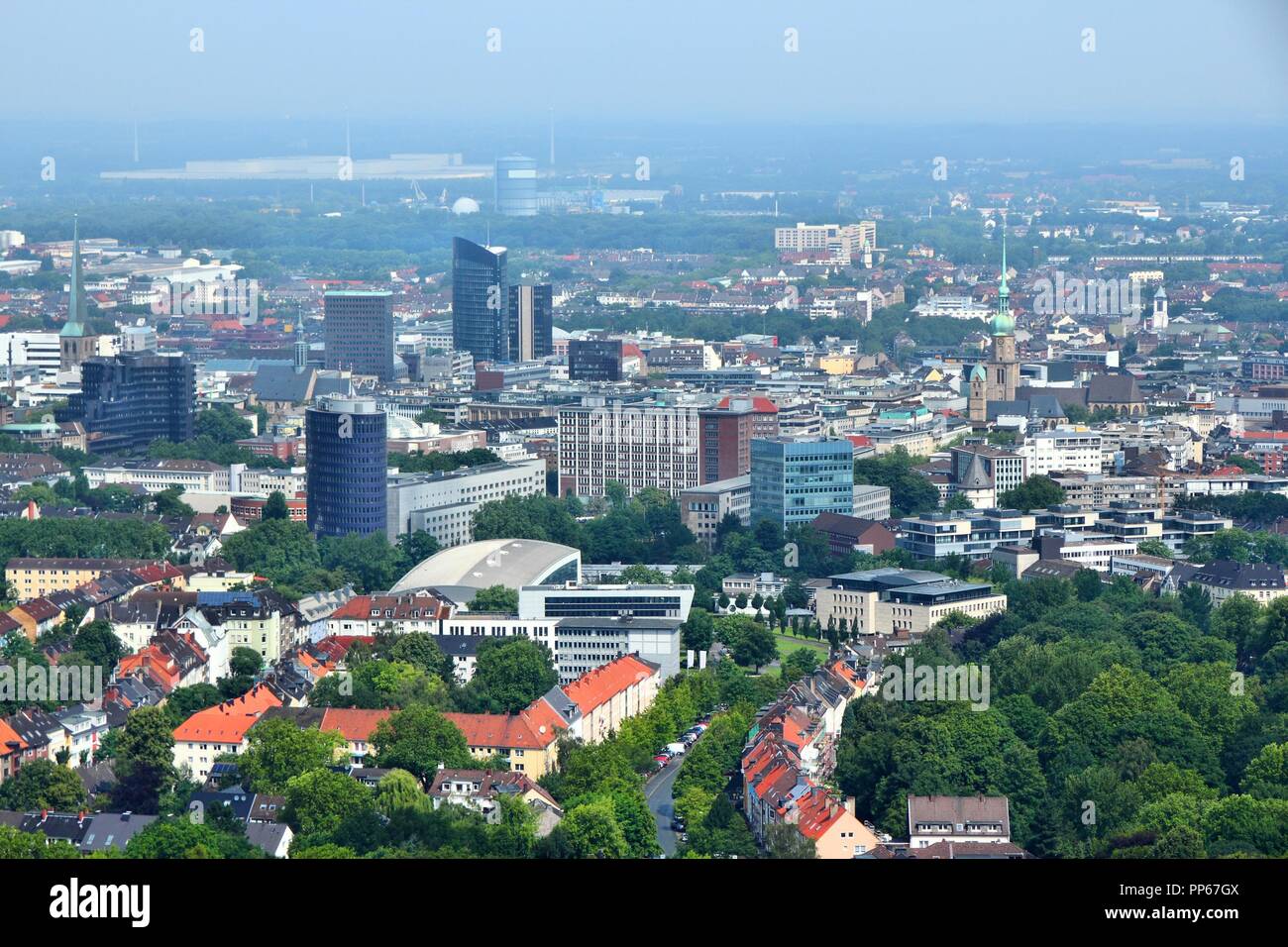 Dortmund - city in Ruhrgebiet (Ruhr Metropolitan Region) in Germany. Aerial view Stock Photo - Alamy