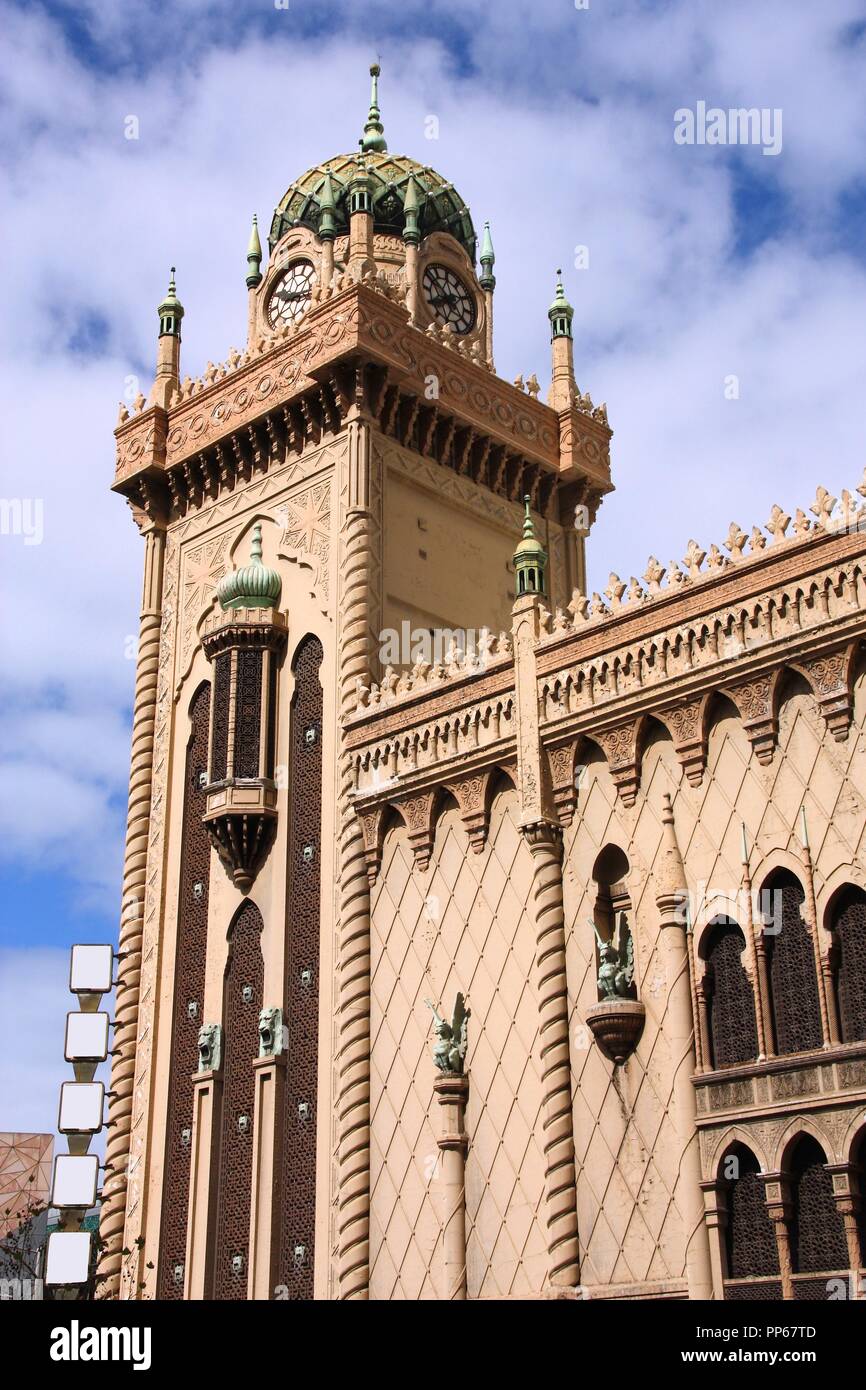 Famous Forum Theatre in Melbourne, Australia. Moorish Revival style exterior. Stock Photo