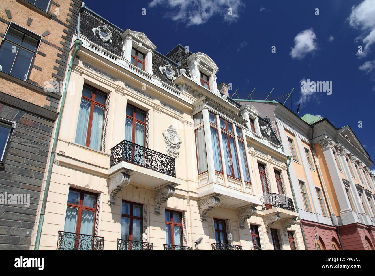 Stockholm, Sweden. Norrmalm borough, with colorful old architecture