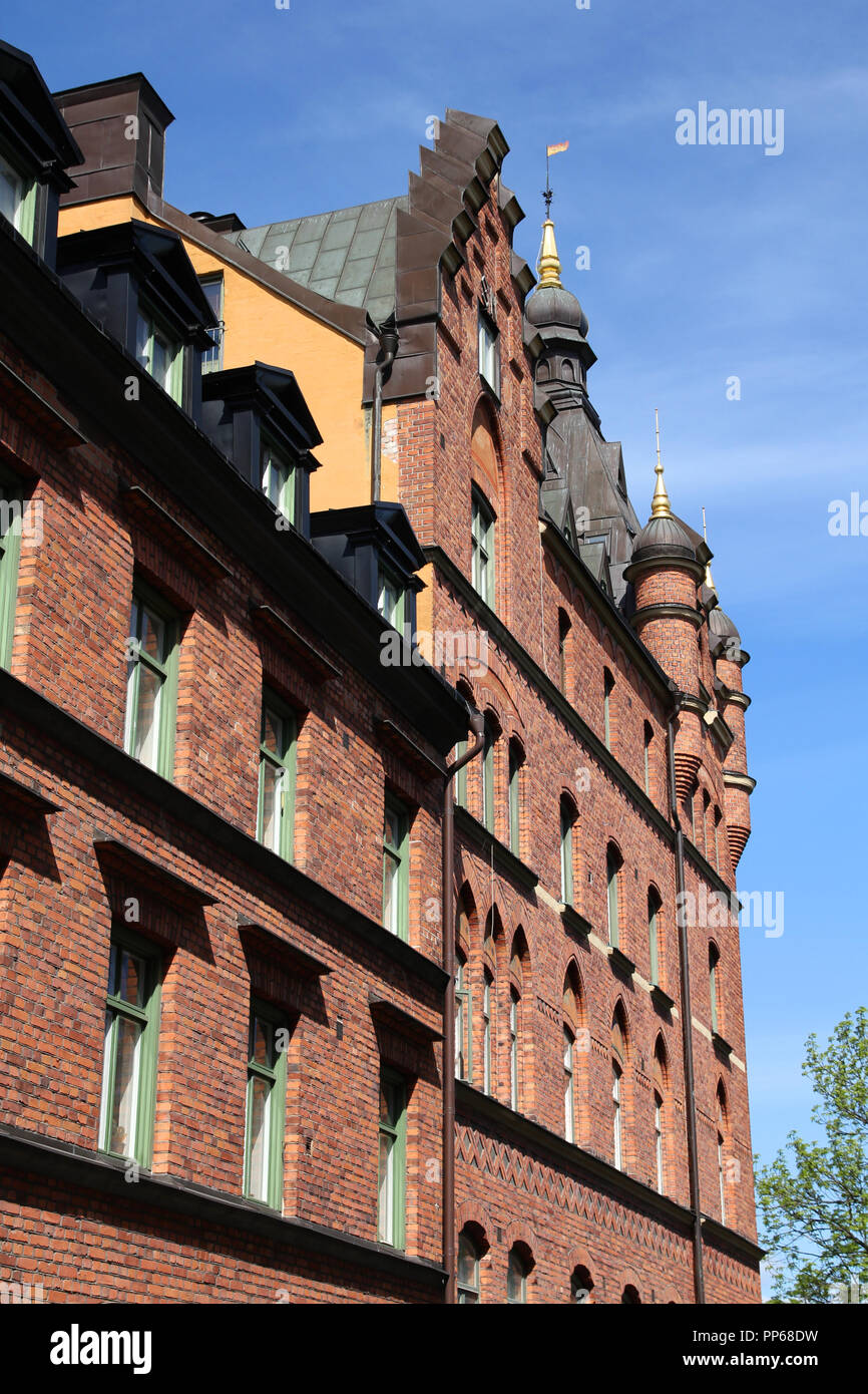Stockholm, Sweden. Old architecture in Sodermalm apartment building