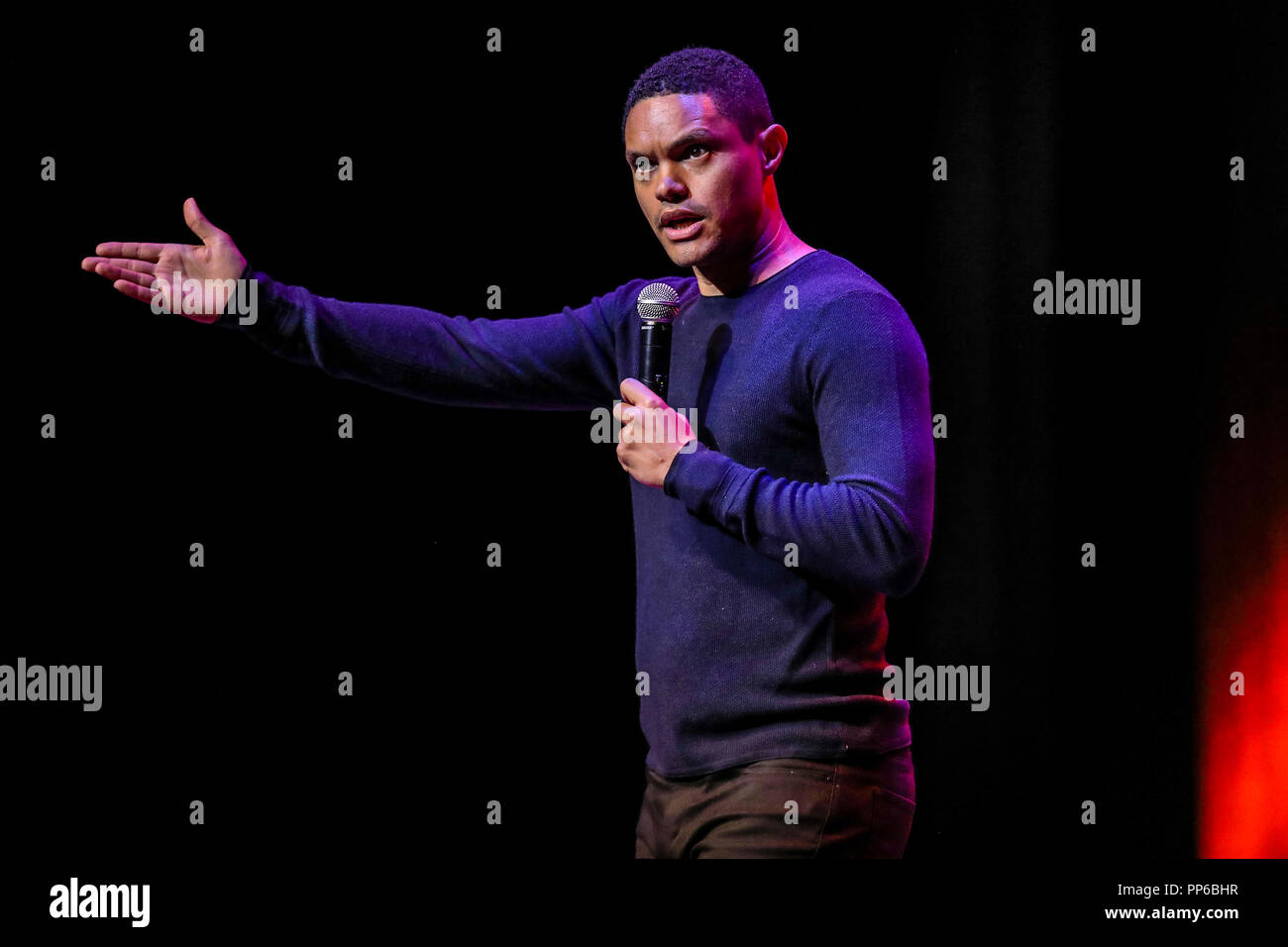 Trevor Noah Performs Standup comedy live on tour Stock Photo Alamy