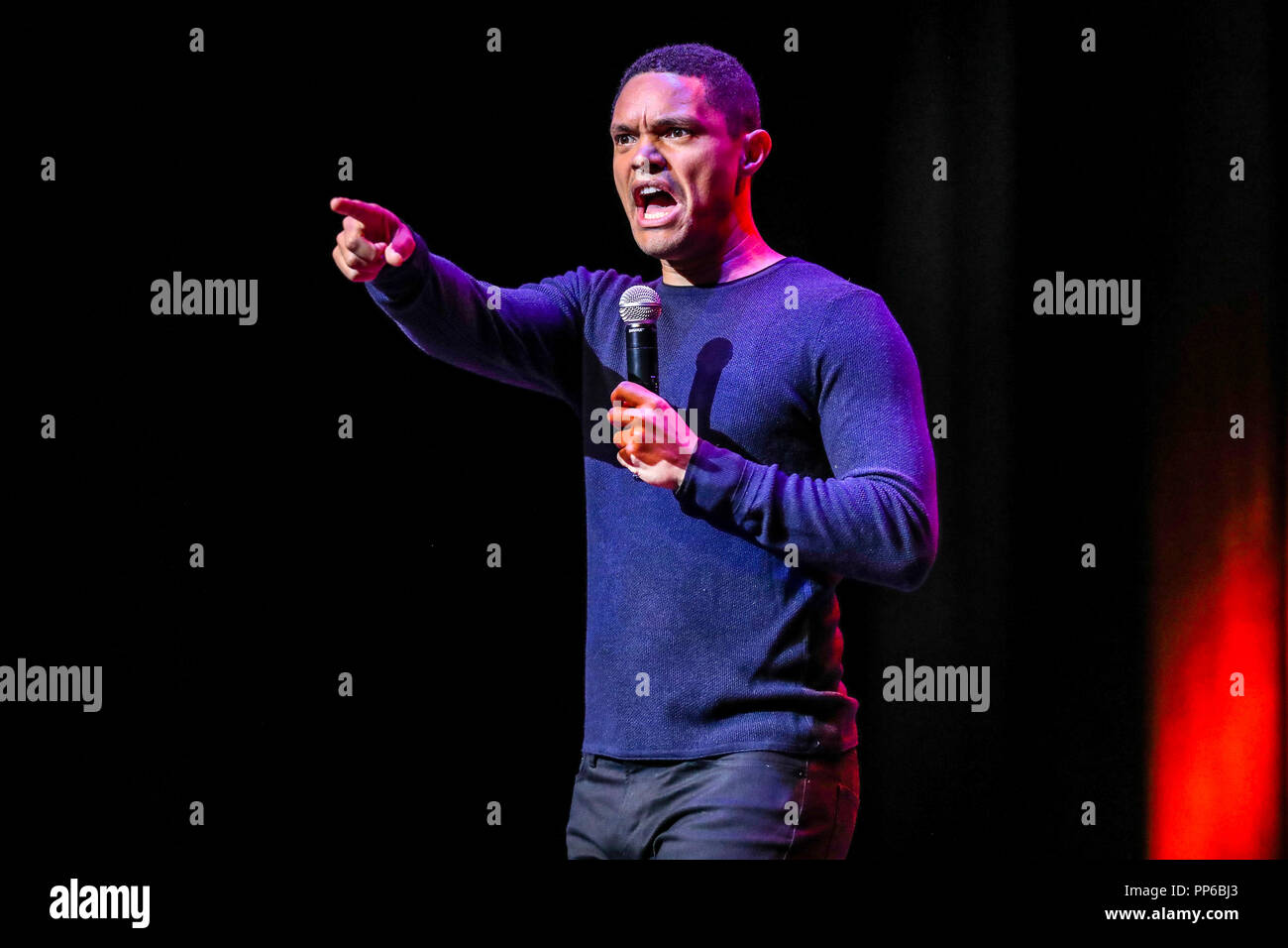 Trevor Noah Performs Standup comedy live on tour Stock Photo Alamy