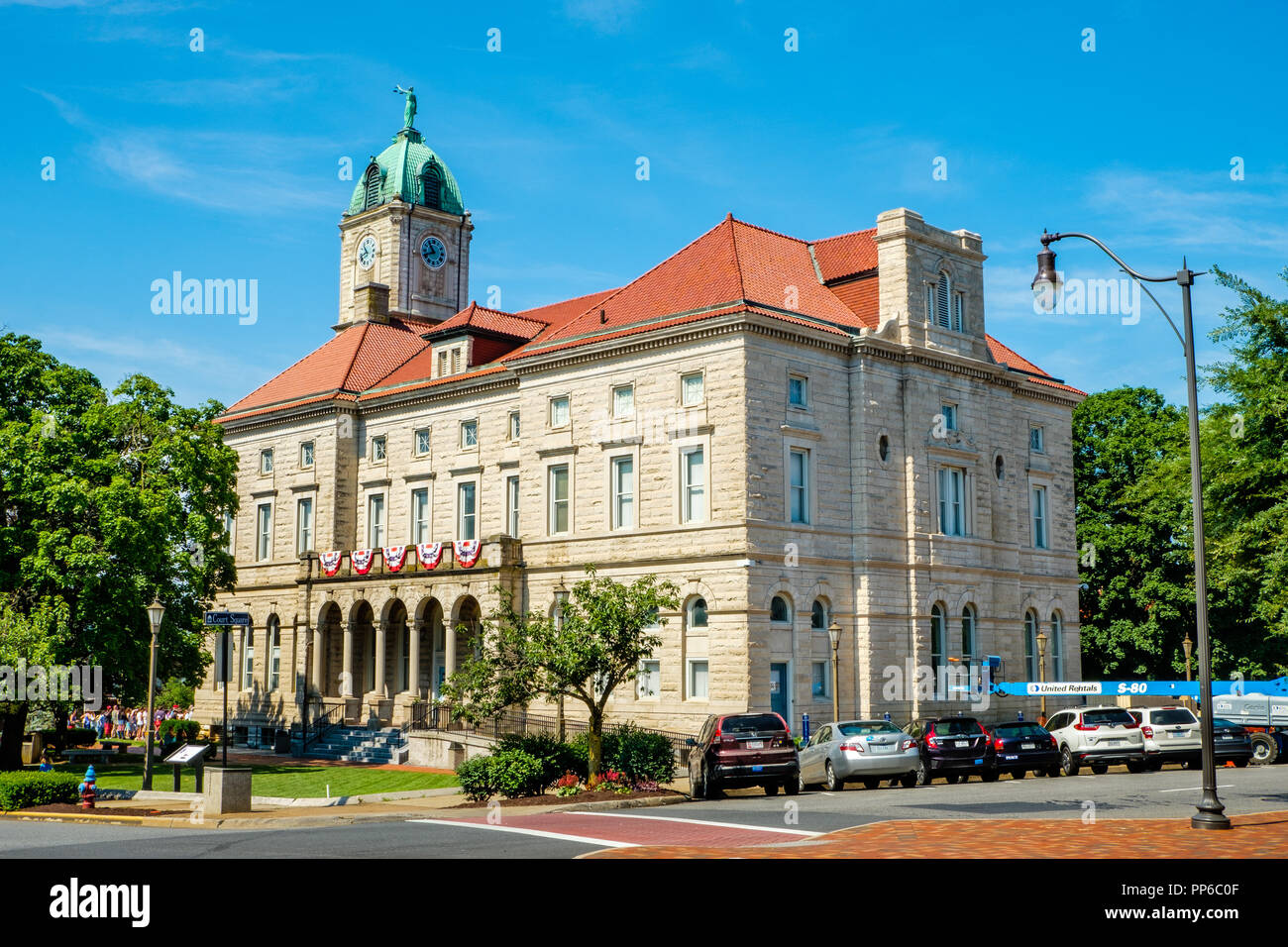 Rockingham County Courthouse, Court Square, Harrisonburg, Virginia Stock Photo