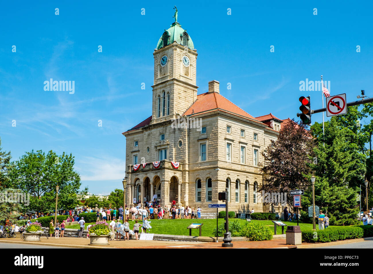 Rockingham County Courthouse, Court Square, Harrisonburg, Virginia Stock Photo