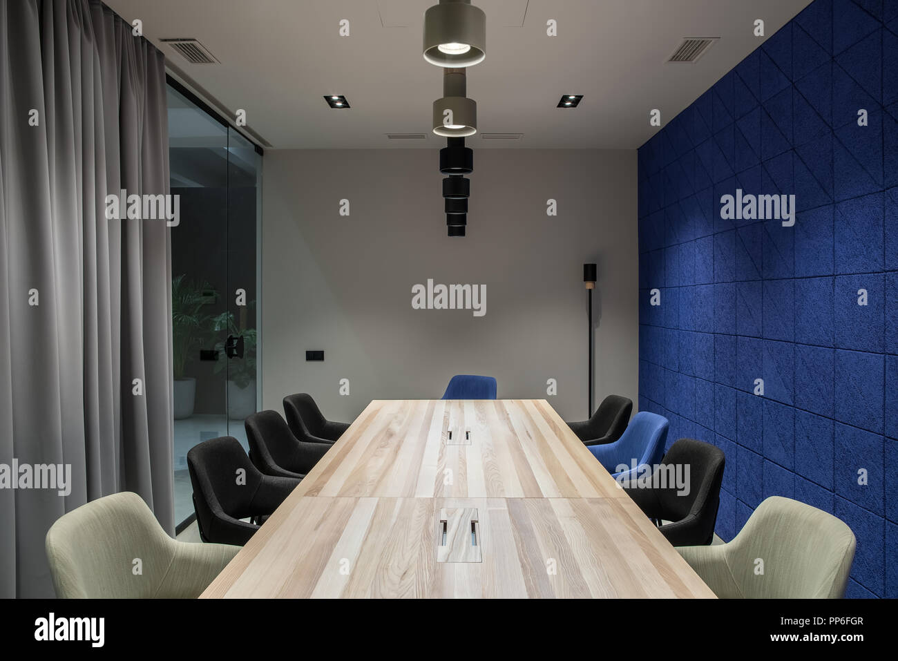 blue meeting room chairs