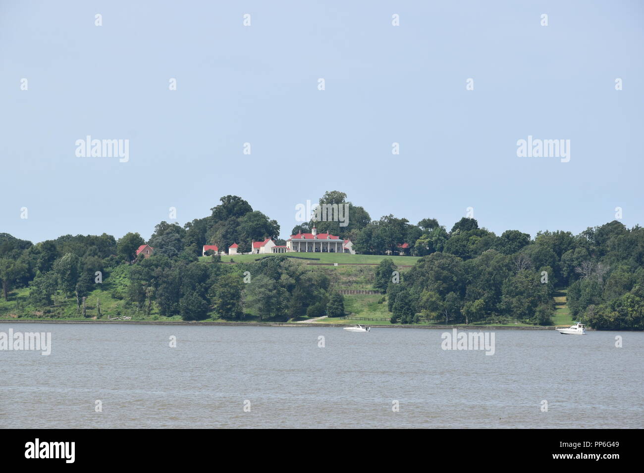 George Washington's Mount Vernon home and estate in Mount Vernon, Virginia, United States of America Stock Photo