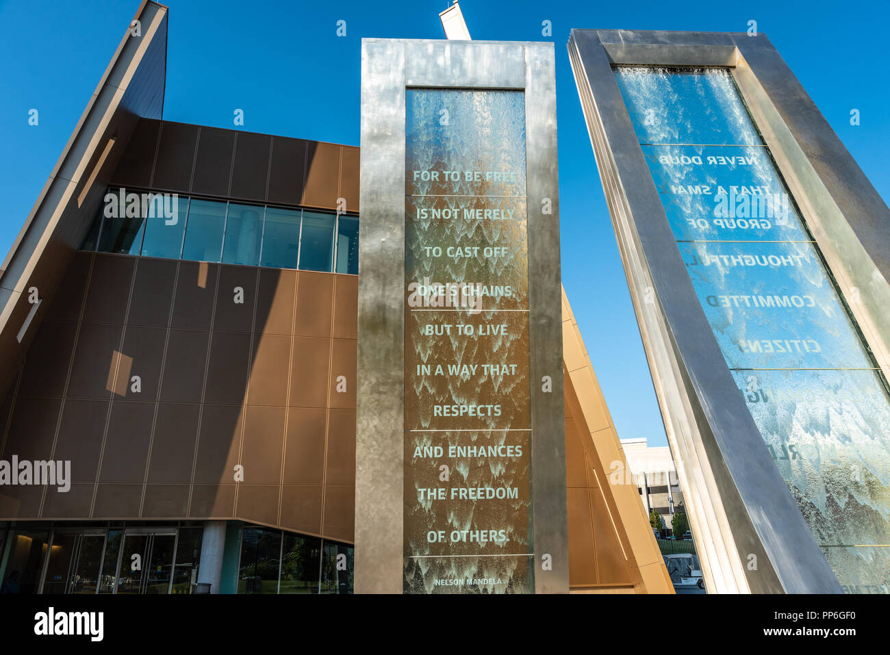 The National Center for Civil and Human Rights with glass water