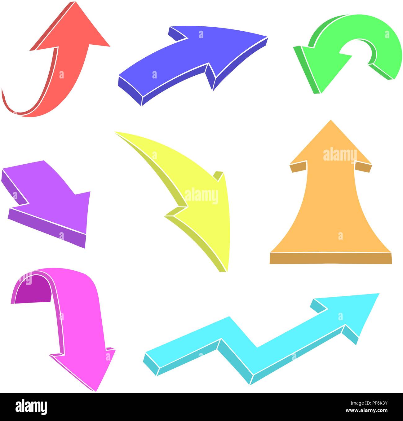 Colored arrows Stock Vector