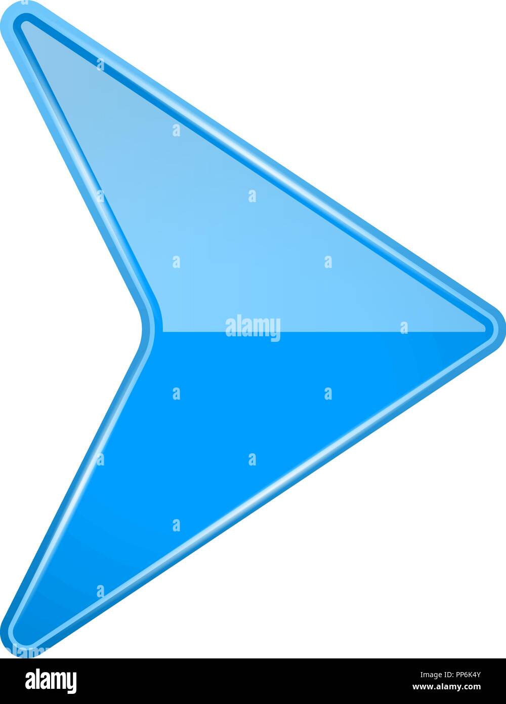 Blue shiny 3d arrow Stock Vector Image & Art - Alamy